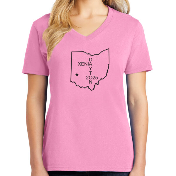 2025 Dayton/Xenia Hamvention Womens V Neck Tee Thumbnail