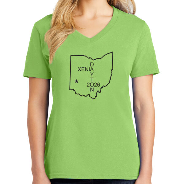 2026 Dayton/Xenia Hamvention Womens V Neck Tee Thumbnail